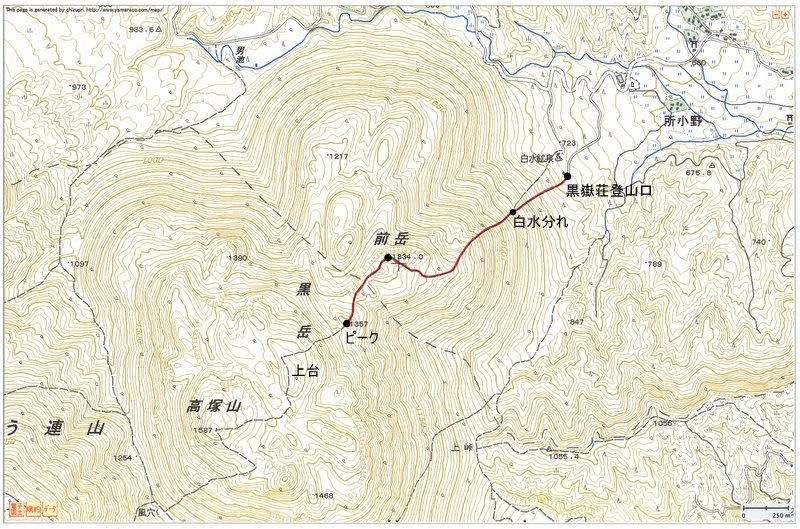 2010.05.15　前岳（九重連山・大分）ルートマップ
